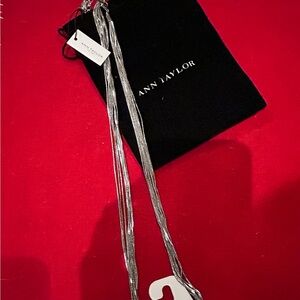 Ann Taylor Factory Multi-strand silver tone necklace